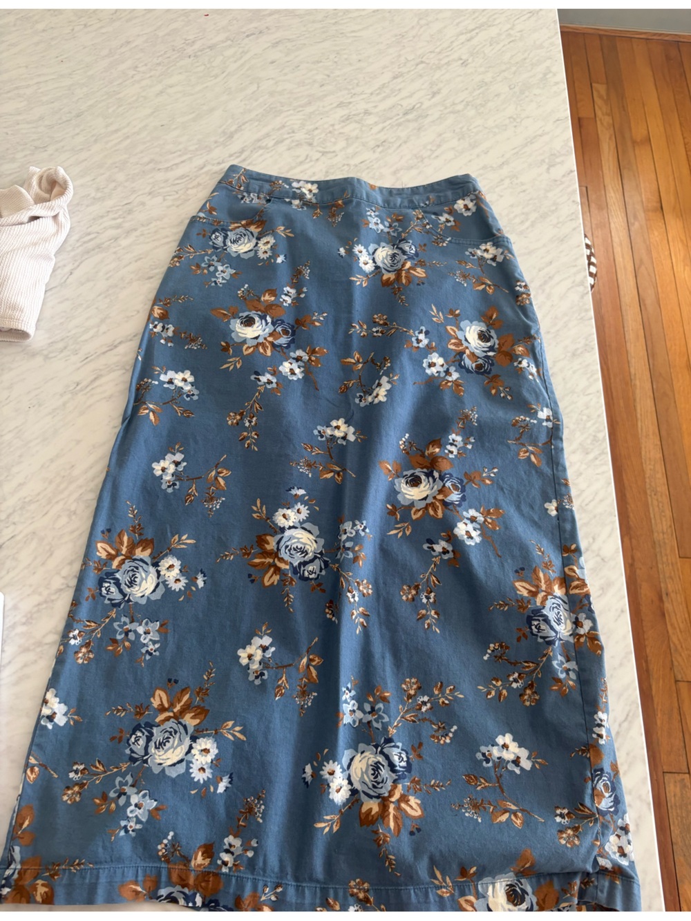 Cherokee Blue Floral Maxi Skirt